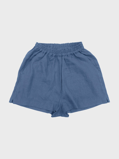 shorts de lino con resorte