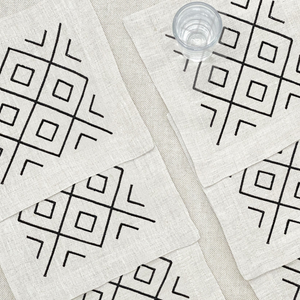 coctelera lino arena geometrica · set de 6 - Barioles Casa