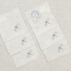 coctelera libélula · lino arena · set de 6 - Barioles Casa
