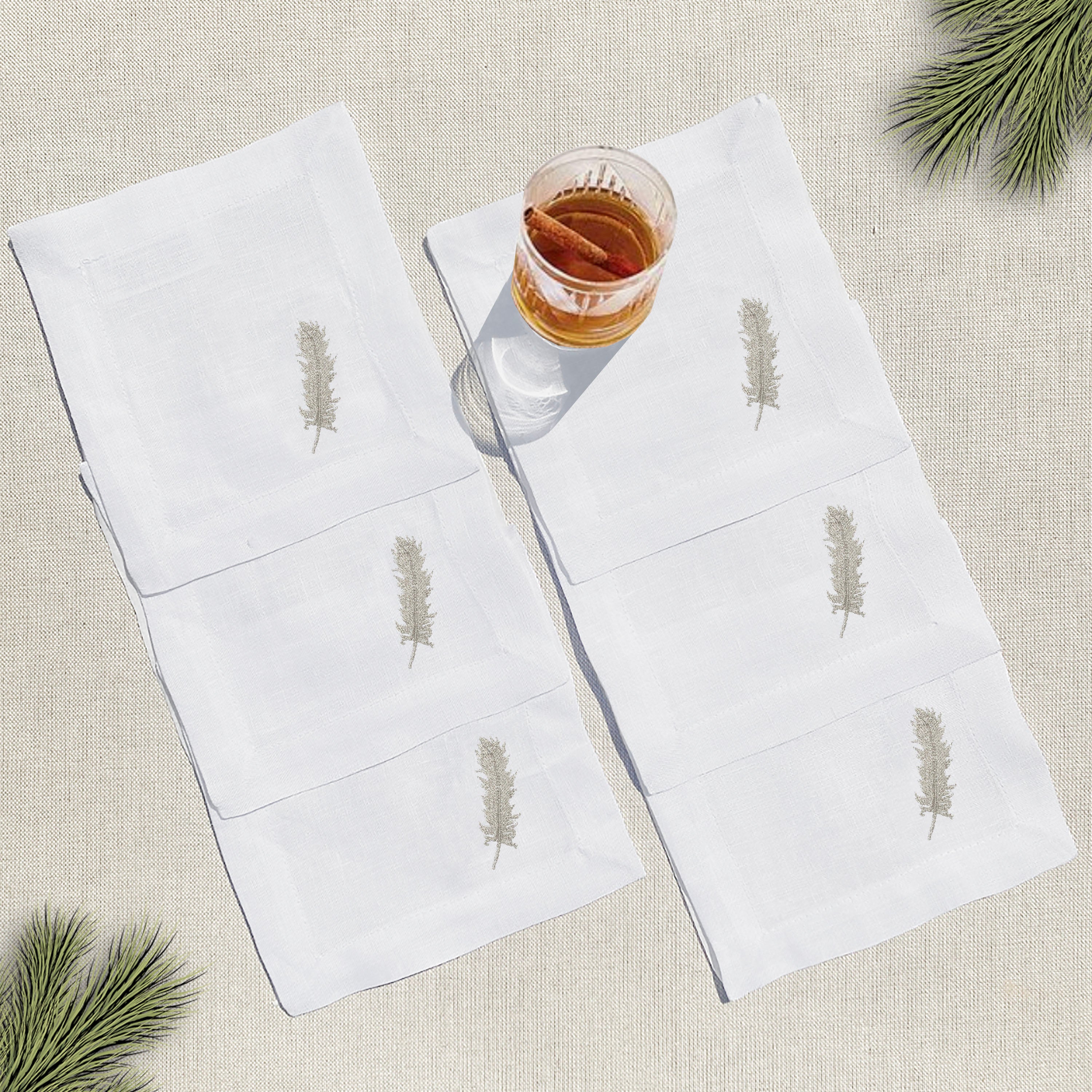 coctelera pluma navidad · set de 6 - Barioles Casa