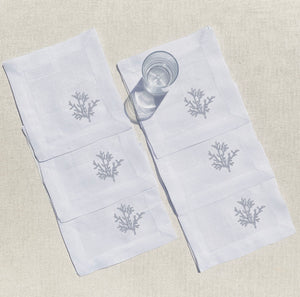 coctelera coral · lino gris · set de 6 - Barioles Casa