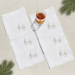 coctelera monograma cursiva navidad · set de 6 - Barioles Casa
