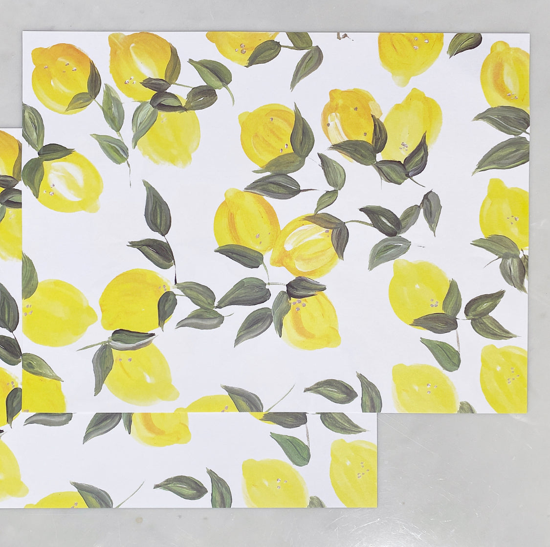 individuales de papel diseño limones 50 hojas - Barioles Casa
